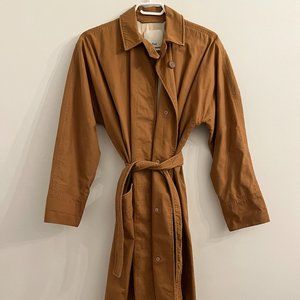 WILFRED Aritzia Honey Brown Long Trench Coat